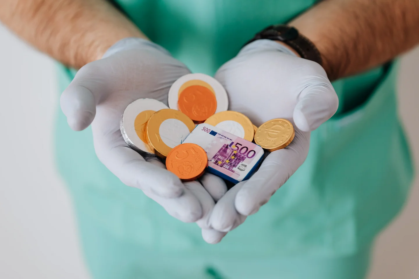 Doctor with Money to Represent Travel Insurance